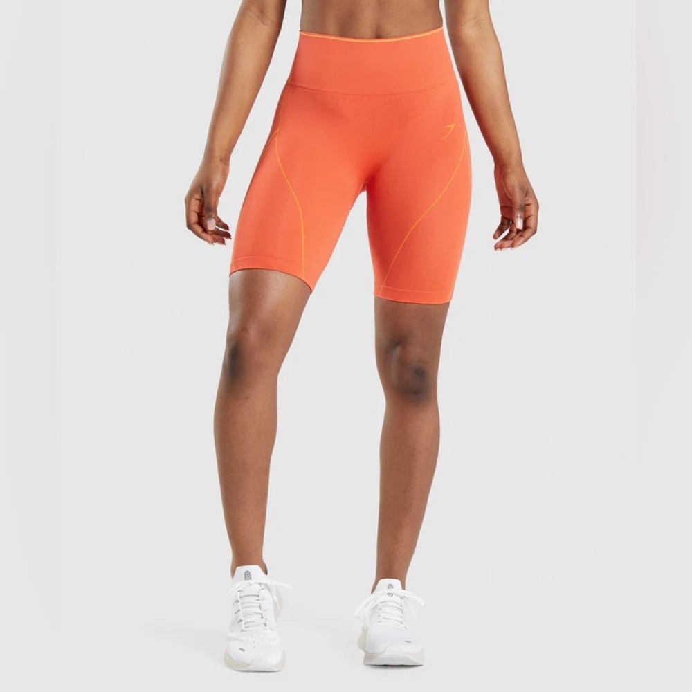 Gymshark Apex Seamless Shorts - Papaya Orange/Apricot Orange Small